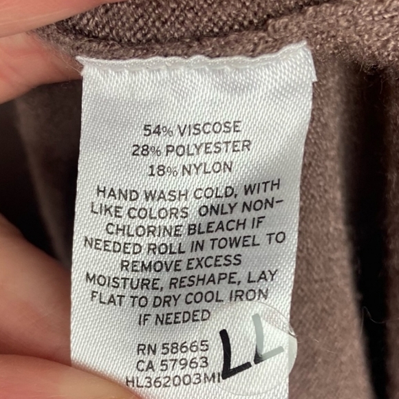 Hinge Bell Sleeve Brown Cardigan Ruched Bohemian Nordstrom Size Medium Sweater - Picture 11 of 11